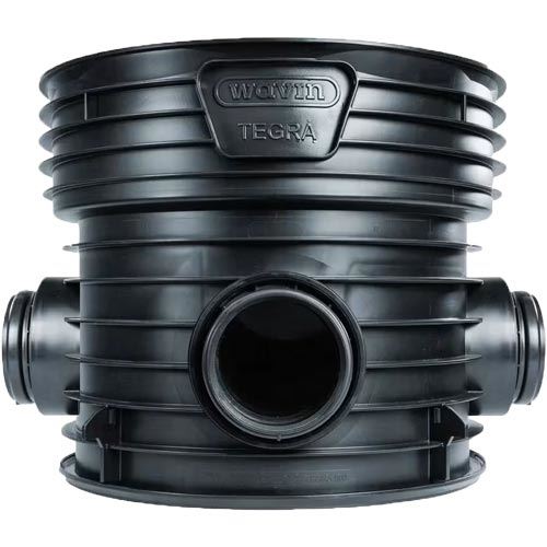 Šachtové T dno TEGRA 600 LC 600/200, KG, 2 vtoky - 1 výtok, boční přítok, Wavin RF250010W