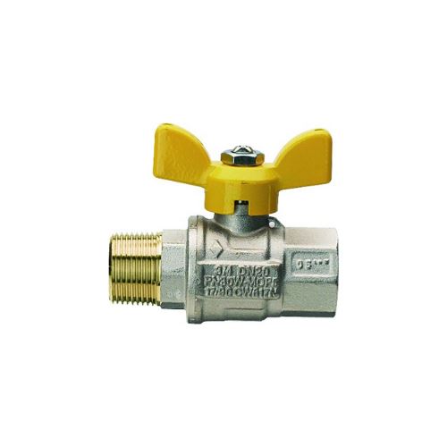 Kohout kulový FF 1", RB 5983, přímý, motýl