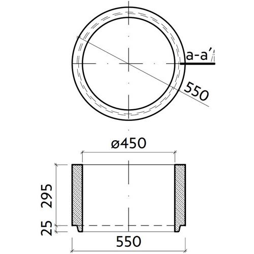 Skruž horní TBV-Q 5b 450/295