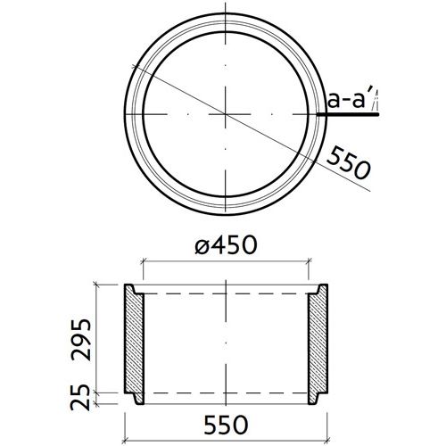 Skruž středová TBV-Q 6a 450/295