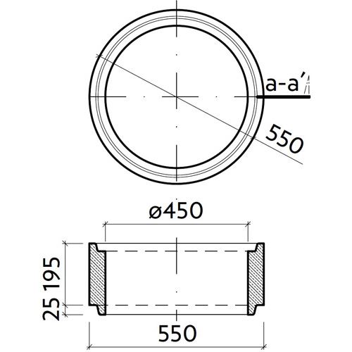 Skruž středová TBV-Q 6b 450/195