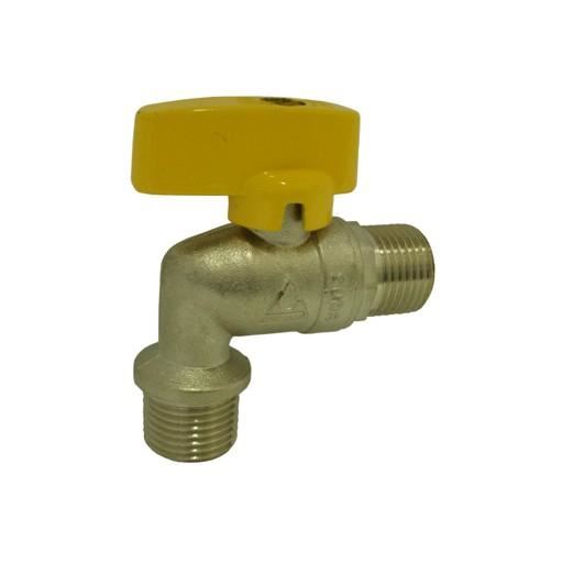 Kohout kulový MM 1/2", rohový, motýl, plyn