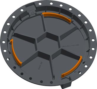 Pružinové zajištění víka poklopu