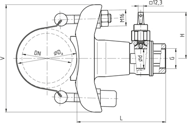 navrtávací pas HOD-M508 rozměr